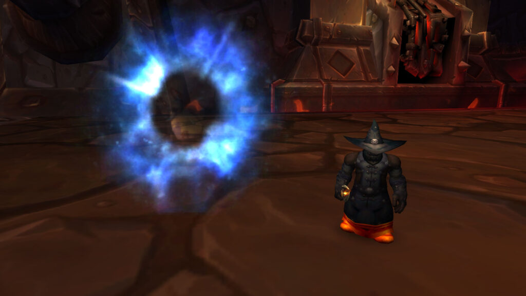 WoW a dwarf in a hat and a portal