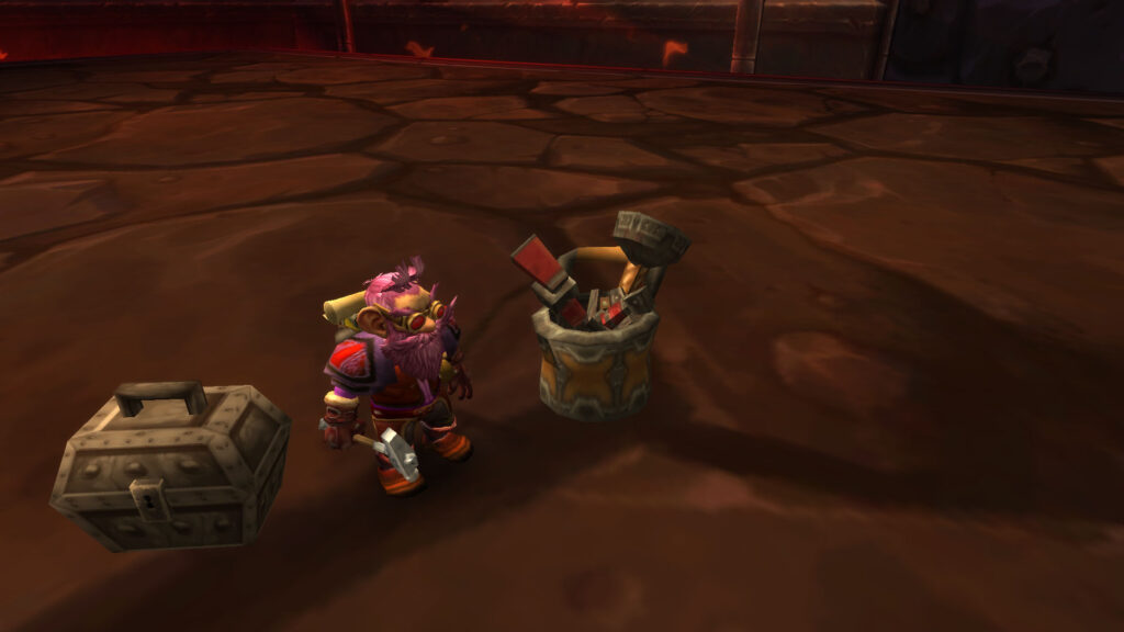 WoW gnome near the toolbox